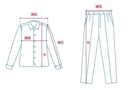 定做工作服測(cè)量展示圖，短袖工作服定做，冬季工作服定做